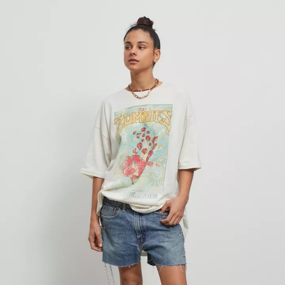 Urban Outfitters The Zombies Time of the Season Graphic T-Shirt Dress NWOT
